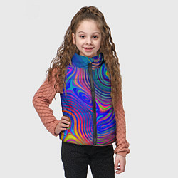 Детский жилет Яркая абстракция волнистых линий, цвет: 3D-светло-серый — фото 2