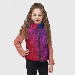 Детский жилет Вихревые узоры на градиенте, цвет: 3D-черный — фото 2
