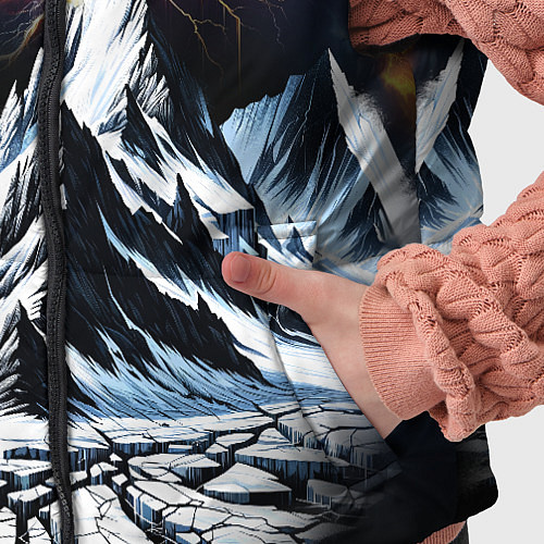 Детский жилет Молнии и горы / 3D-Светло-серый – фото 5