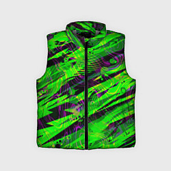 Детский жилет Зеленые узоры паттерны