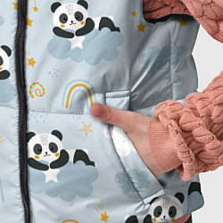 Детский жилет Панда на облаках, цвет: 3D-светло-серый — фото 2