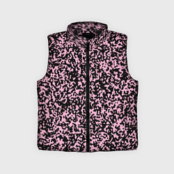 Детский жилет Чёрно-розовый пятнистый, цвет: 3D-черный