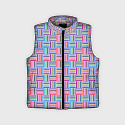 Детский жилет Разноцветный клетка-полосы паттерн