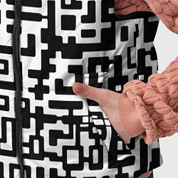 Детский жилет Чёрно-белая глитч инфекция, цвет: 3D-черный — фото 2