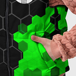 Детский жилет Daewoo green sport hexagon, цвет: 3D-черный — фото 2