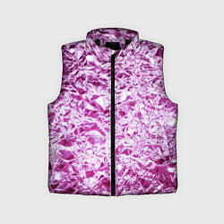 Детский жилет Сверкающая розовая фактура фольги
