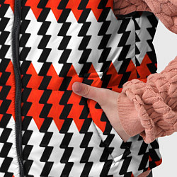 Детский жилет Вертикальные красно-белые полосы, цвет: 3D-черный — фото 2