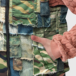 Детский жилет Джинсы с камуфляжем пэчворк, цвет: 3D-черный — фото 2