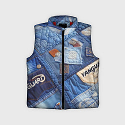 Детский жилет Vanguard jeans patchwork - ai art