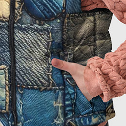 Детский жилет Denim patchwork - ai art, цвет: 3D-светло-серый — фото 2