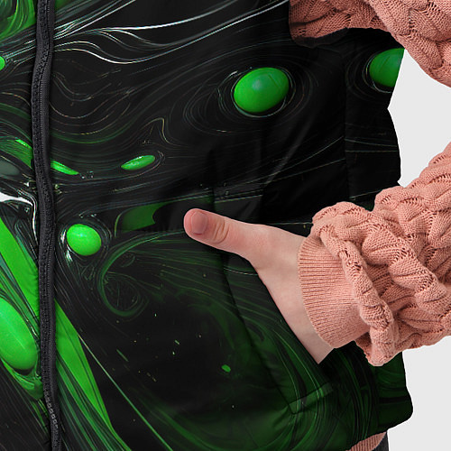 Детский жилет Green dark abstract geometry style / 3D-Красный – фото 5