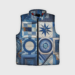 Детский жилет Denim patchwork - ai art