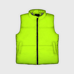 Детский жилет Яркий салатовый с лёгким затемнением