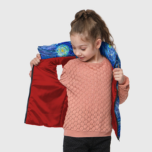 Детский жилет Мазки ван гога / 3D-Красный – фото 4