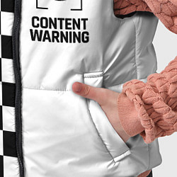 Детский жилет Content Warning шашечки, цвет: 3D-светло-серый — фото 2