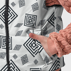 Детский жилет Ромб лабиринт паттерн, цвет: 3D-черный — фото 2