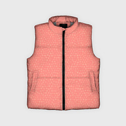 Детский жилет Паттерн мозаика тёмно-персиковый