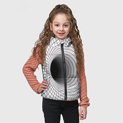 Детский жилет Червоточина - черная сетка на белом, цвет: 3D-черный — фото 2