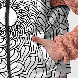 Детский жилет Мандала солнцевидная чёрно-белая, цвет: 3D-светло-серый — фото 2