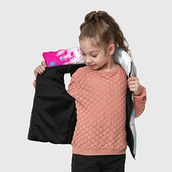 Детский жилет Sporting neon gradient style по-вертикали, цвет: 3D-черный — фото 2