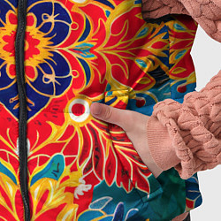 Детский жилет Традиционный индонезийский цветочный узор в стиле, цвет: 3D-светло-серый — фото 2