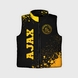 Детский жилет Ajax - gold gradient вертикально, цвет: 3D-черный