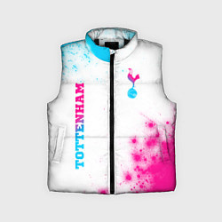 Детский жилет Tottenham neon gradient style вертикально, цвет: 3D-черный