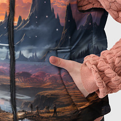 Детский жилет Космический фантазийный мир на другой планете, цвет: 3D-черный — фото 2