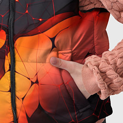 Детский жилет Объемная плита с красной лавой иллюстрация, цвет: 3D-черный — фото 2