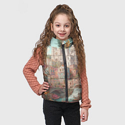Детский жилет Город в восточном стиле, цвет: 3D-светло-серый — фото 2
