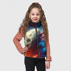 Детский жилет Разрыв космического тела - нейросеть, цвет: 3D-черный — фото 2