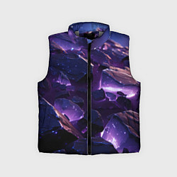 Детский жилет Фиолетовые неоновые камни со светом