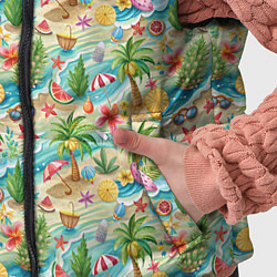 Детский жилет Летнее настроение паттерн, цвет: 3D-красный — фото 2