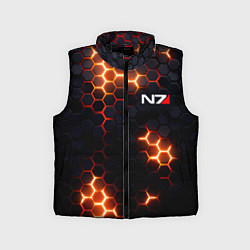 Детский жилет N7 mass effect logo, цвет: 3D-черный