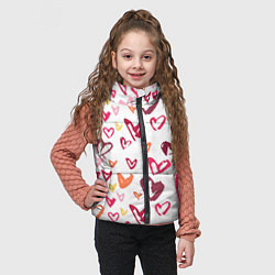 Детский жилет Сердечки паттерн, цвет: 3D-черный — фото 2
