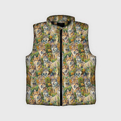 Детский жилет Паттерн волчьих морд