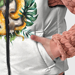 Детский жилет Змея в черепе с листьями, цвет: 3D-красный — фото 2