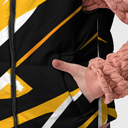 Детский жилет Жёлто-белые полосы и чёрный фон, цвет: 3D-черный — фото 2