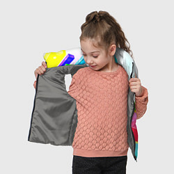 Детский жилет Цветные столбы, цвет: 3D-светло-серый — фото 2
