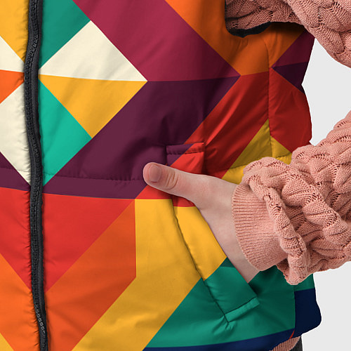 Детский жилет Геометрическая абстракция цветок / 3D-Красный – фото 5