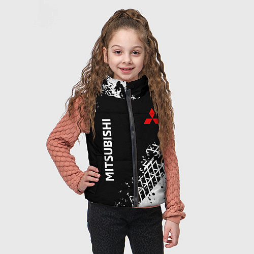Детский жилет Митсубиши: следы от шин / 3D-Светло-серый – фото 3