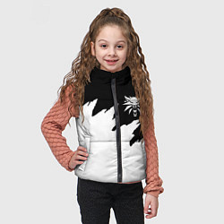 Детский жилет Ведьмак белое лого краски, цвет: 3D-красный — фото 2