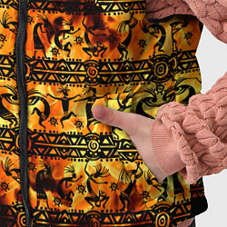 Детский жилет Кокопелли - танцы в огне, цвет: 3D-черный — фото 2