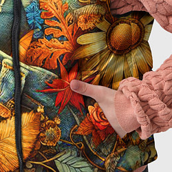 Детский жилет Композиция из цветов и рваной джинсы - нейросеть, цвет: 3D-черный — фото 2