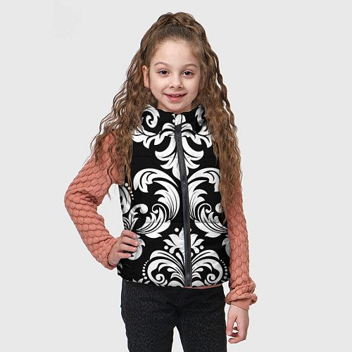 Детский жилет Дамасский орнамент / 3D-Светло-серый – фото 3