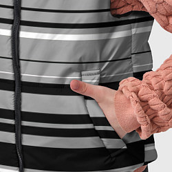 Детский жилет Серый в чёрную полоску, цвет: 3D-светло-серый — фото 2