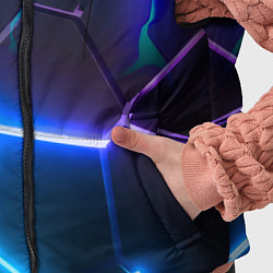 Детский жилет Микс из разломленных плит и неоновое свечения, цвет: 3D-красный — фото 2