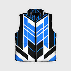 Детский жилет Blue and black stripes on a white background, цвет: 3D-светло-серый