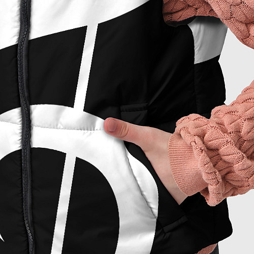 Детский жилет Скрипичный и басовый ключи - белые на чёрном / 3D-Красный – фото 5