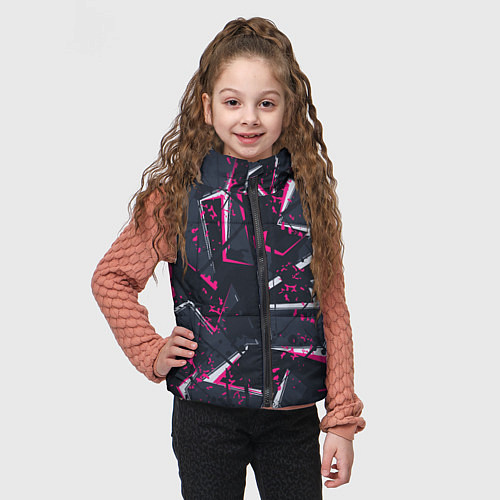 Детский жилет Яркий абстрактный узор для спорта / 3D-Светло-серый – фото 3
